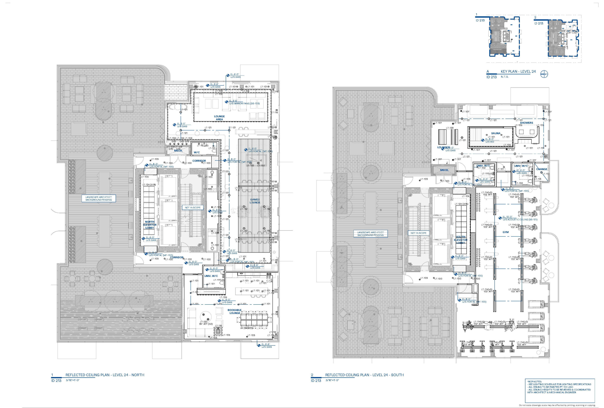 Reflected ceiling plan level24