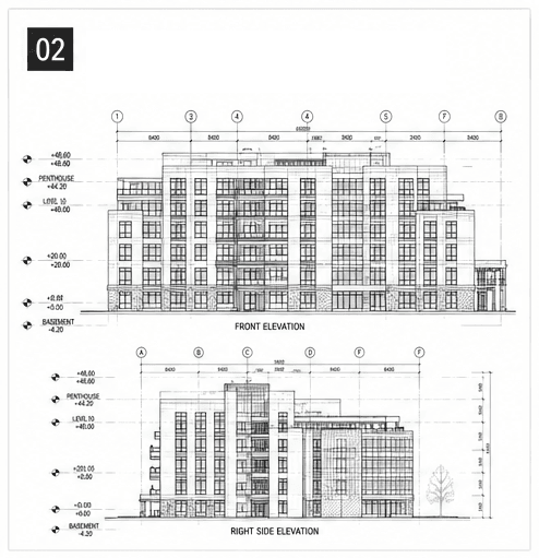 Cover sheet of a permit drawing package