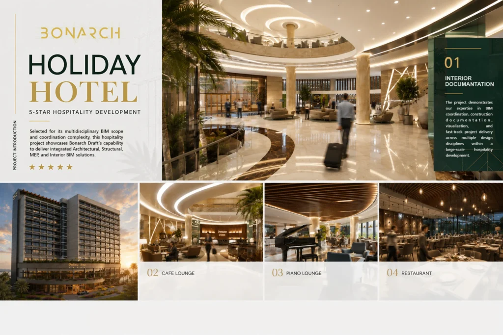 Hospitality BIM documentation package for a hotel project