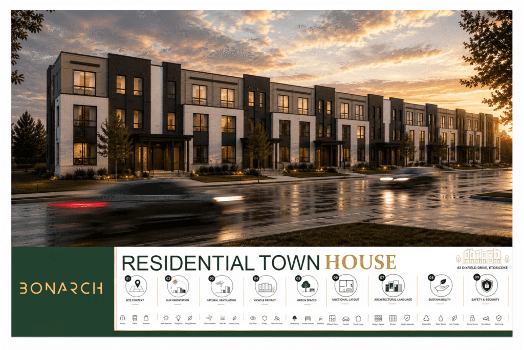 Residential townhouse project drawing set by Bonarch Draft